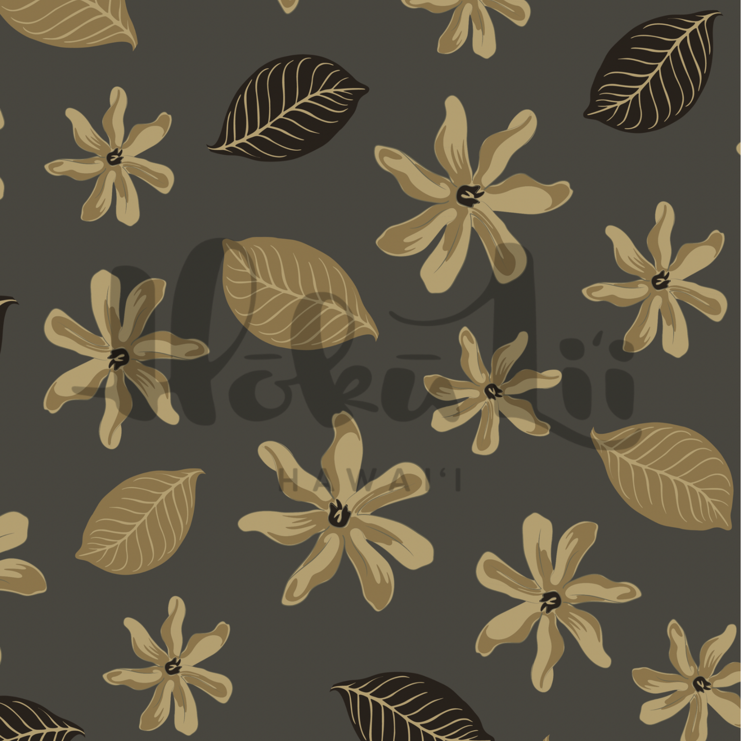 Camo Tiare Flowers (3 color ways) | Exclusive Seamless Pattern | One-of-a-Kind Surface Pattern