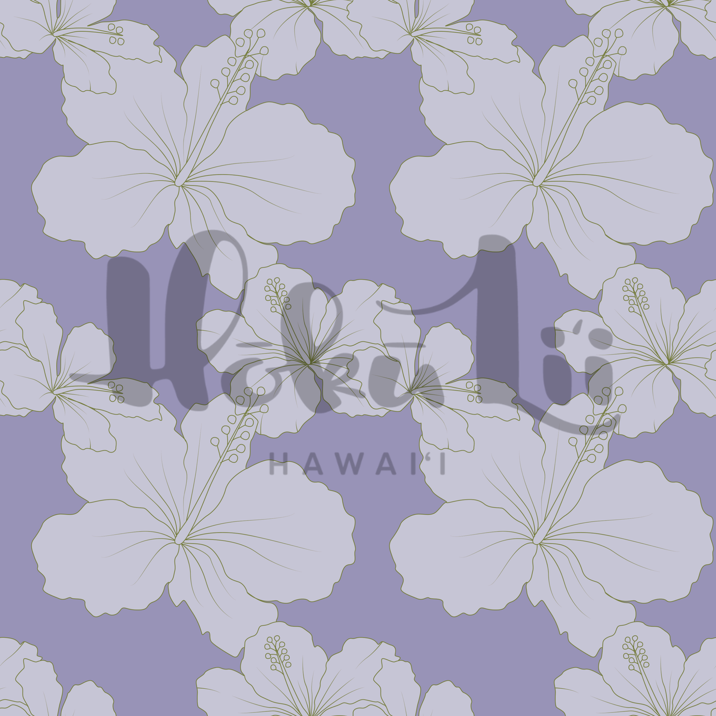 Lilac Hibiscus (3 color ways) | Exclusive Seamless Pattern | One-of-a-Kind Surface Pattern