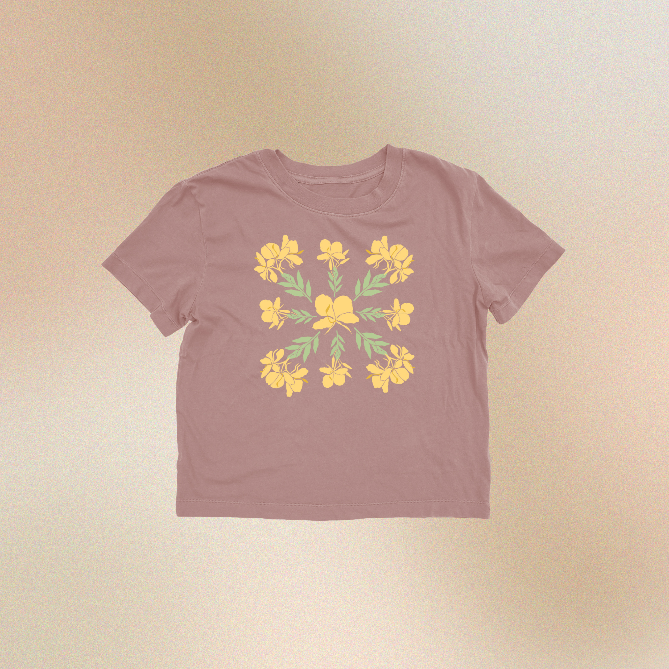 WOMEN'S TEE - YELLOW GINGER - MAUVE