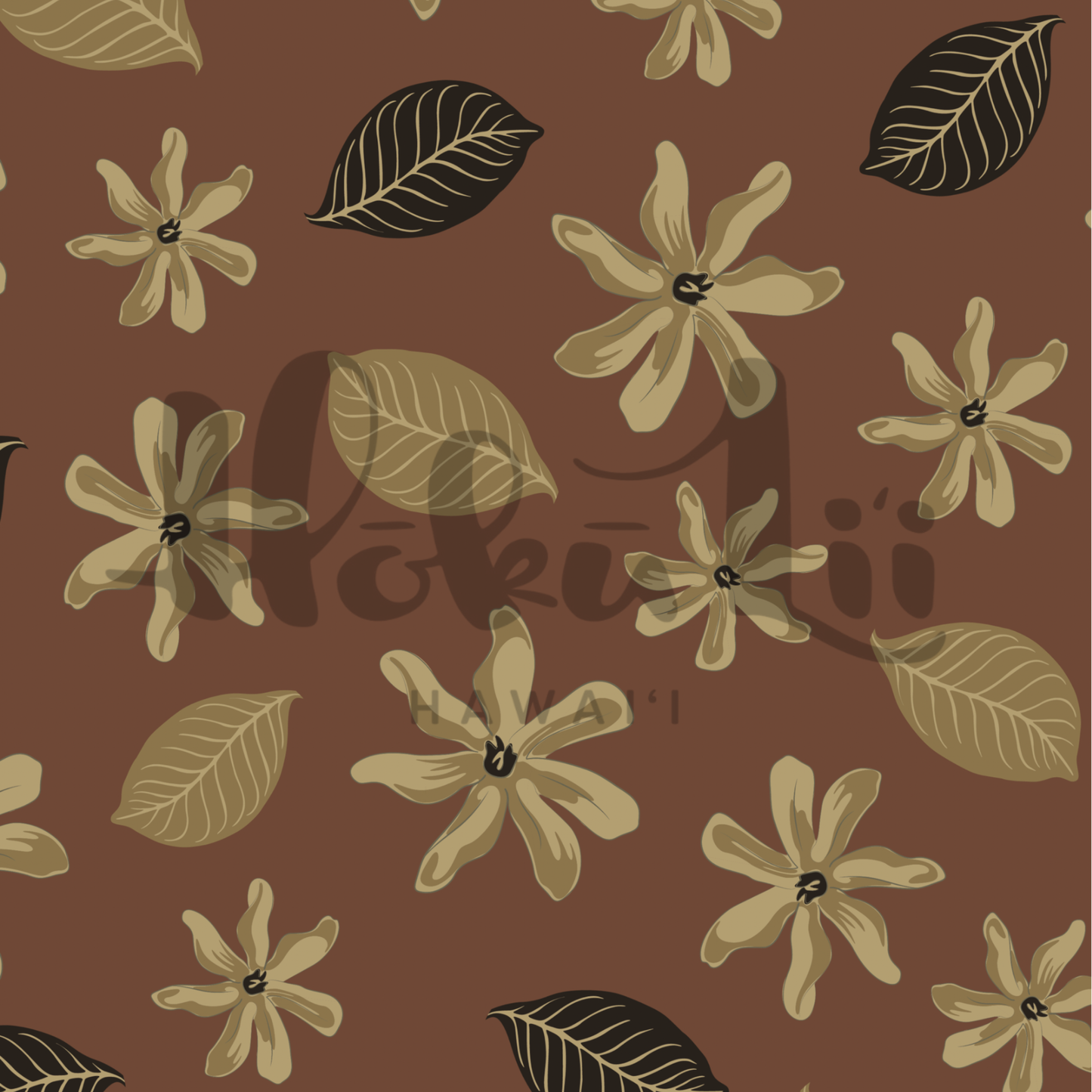 Camo Tiare Flowers (3 color ways) | Exclusive Seamless Pattern | One-of-a-Kind Surface Pattern