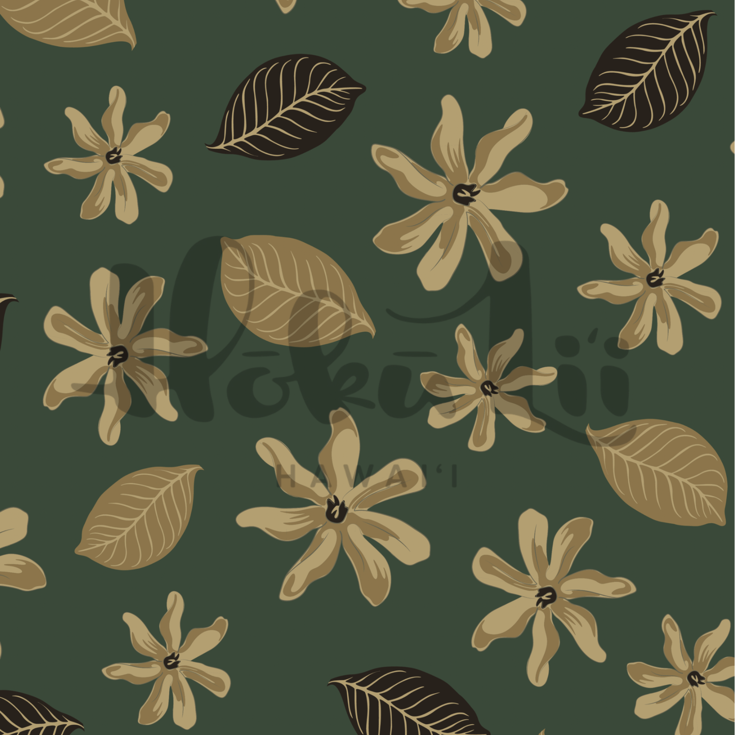 Camo Tiare Flowers (3 color ways) | Exclusive Seamless Pattern | One-of-a-Kind Surface Pattern