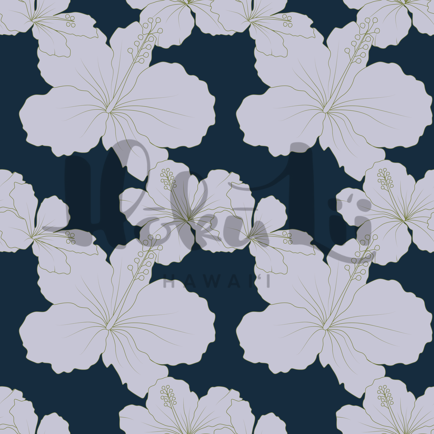 Lilac Hibiscus (3 color ways) | Exclusive Seamless Pattern | One-of-a-Kind Surface Pattern