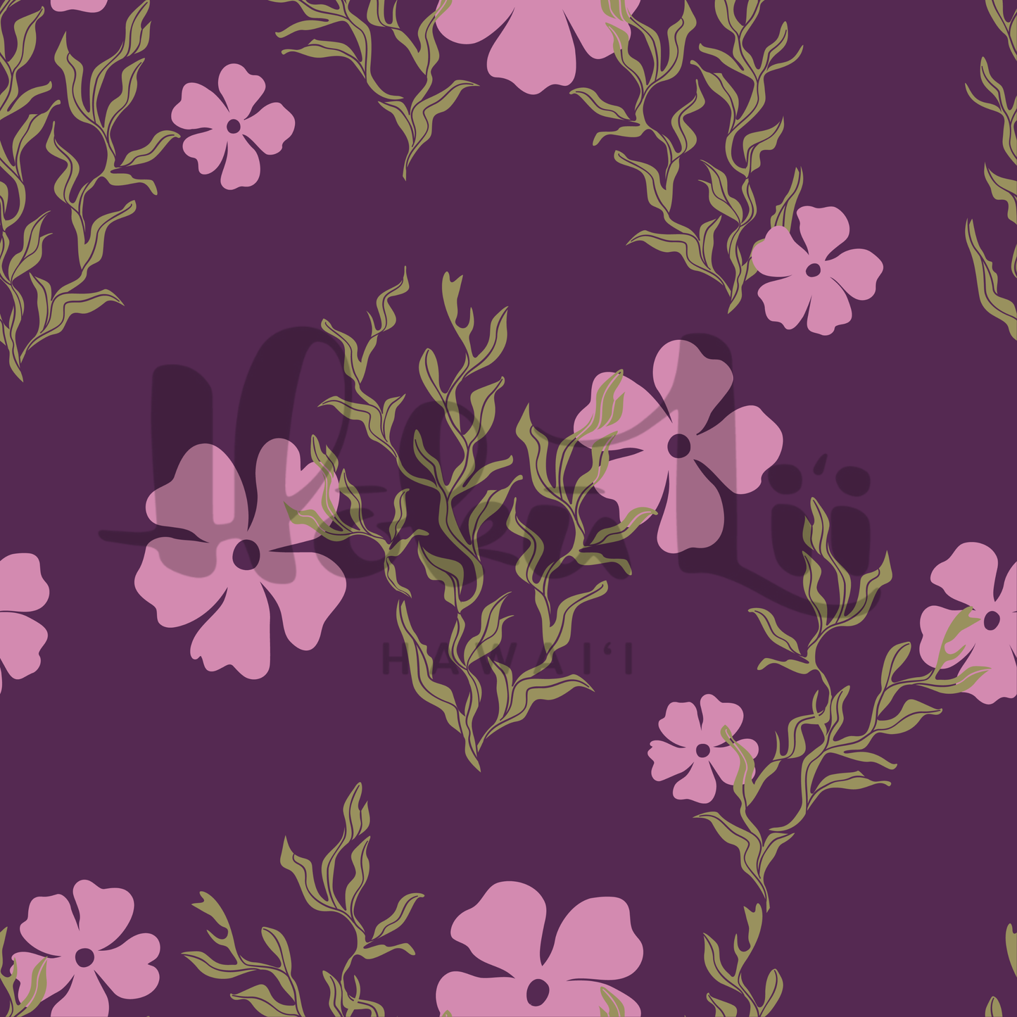 Surf Florals and Seaweed (3 color ways) | Exclusive Seamless Pattern | One-of-a-Kind Surface Pattern