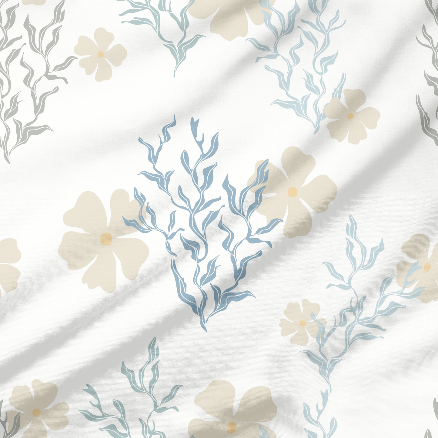 Surf Florals and Seaweed (2 color ways) | Exclusive Seamless Pattern | One-of-a-Kind Surface Pattern