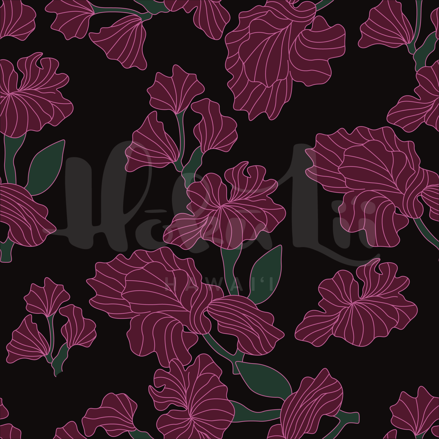Night Bloom (3 color ways) | Exclusive Seamless Pattern | One-of-a-Kind Surface Pattern