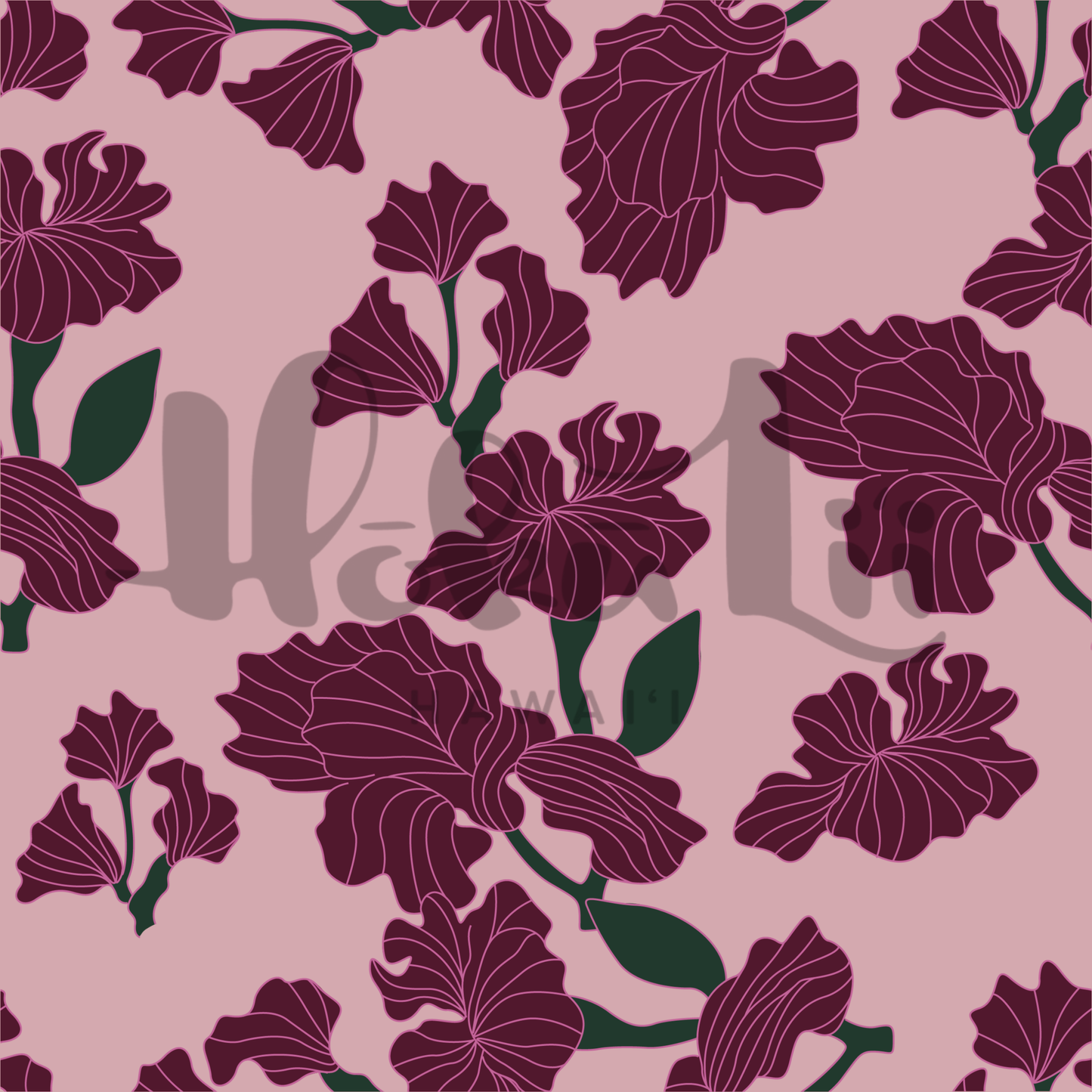 Night Bloom (3 color ways) | Exclusive Seamless Pattern | One-of-a-Kind Surface Pattern