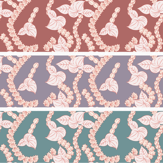 Vintage Lei (3 color ways) | Exclusive Seamless Pattern | One-of-a-Kind Surface Pattern