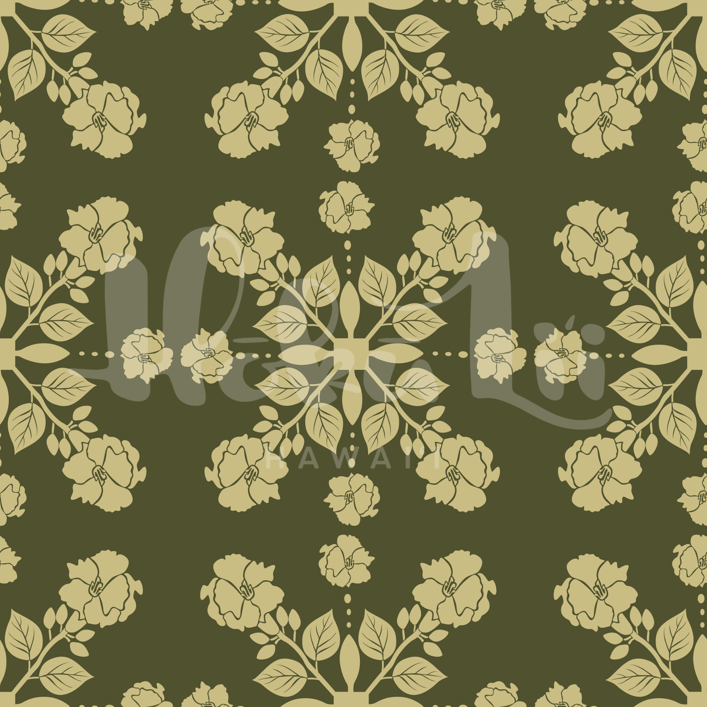 Kou Haole (Geiger Tree) Tile | Exclusive Seamless Pattern | One-of-a-Kind Surface Pattern for Creative Use