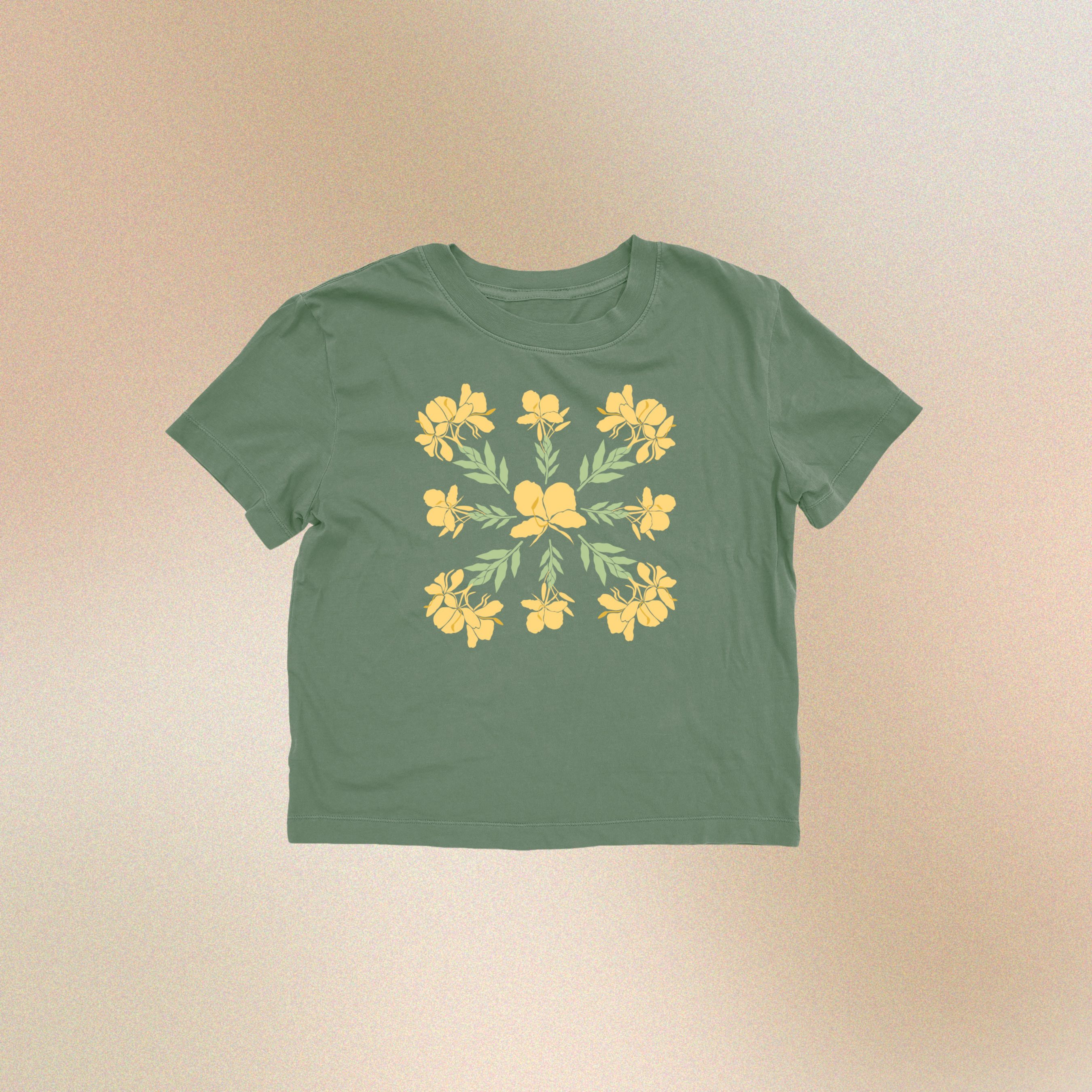 WOMEN'S TEE - YELLOW GINGER - GREEN