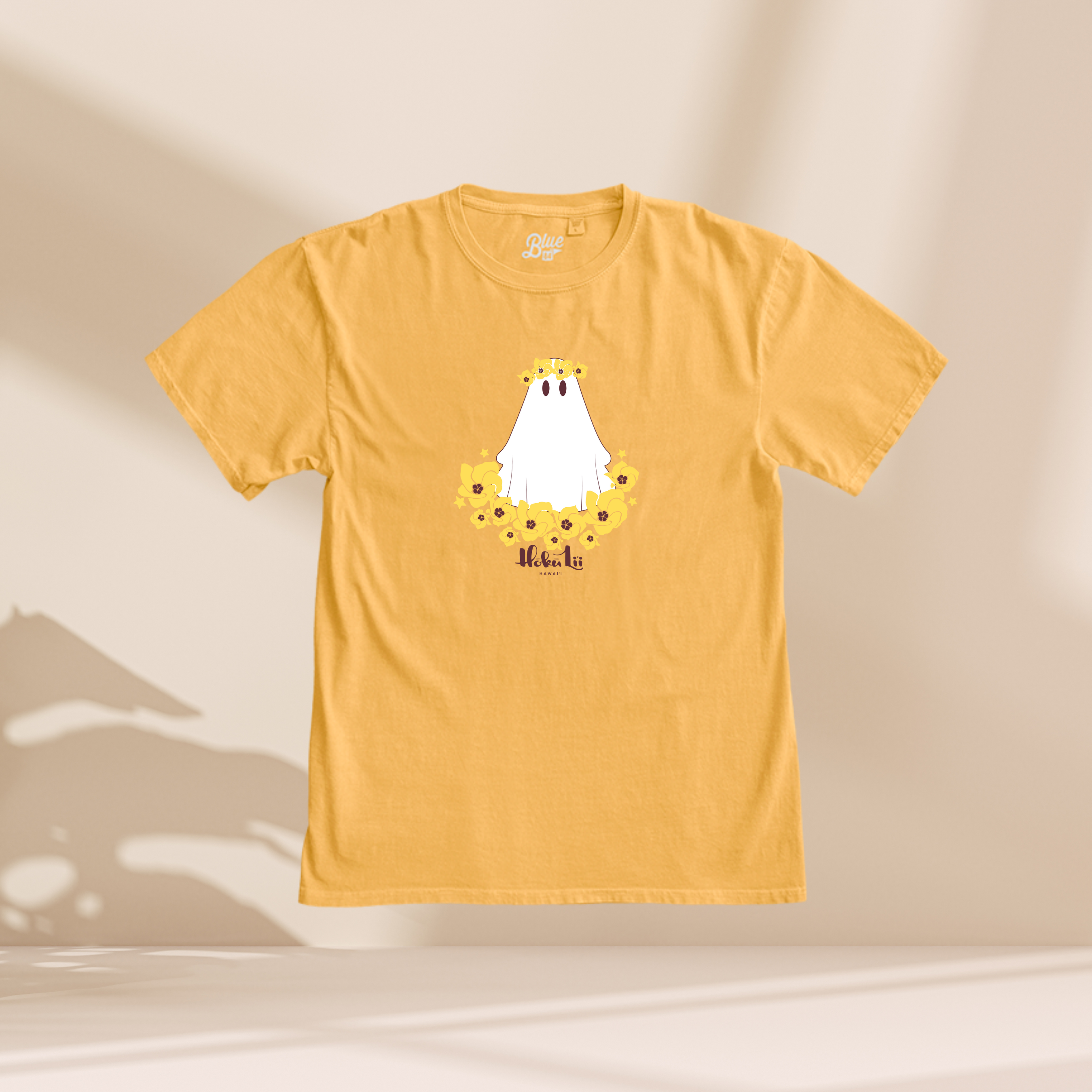 UNISEX FULL LENGTH TEE - HAU GHOST - MUSTARD