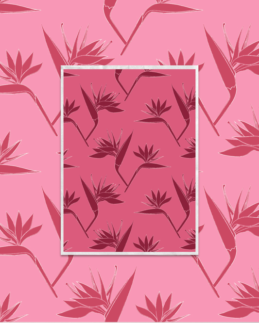 Bird of Paradise (3 color ways) | Exclusive Seamless Pattern | One-of-a-Kind Surface Pattern