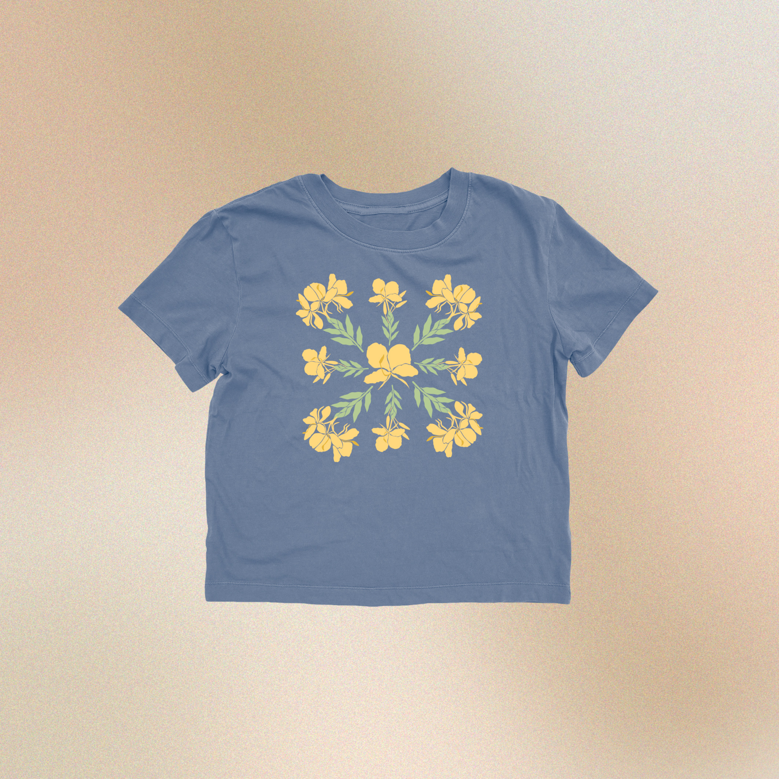 WOMEN'S TEE - YELLOW GINGER - BLUE