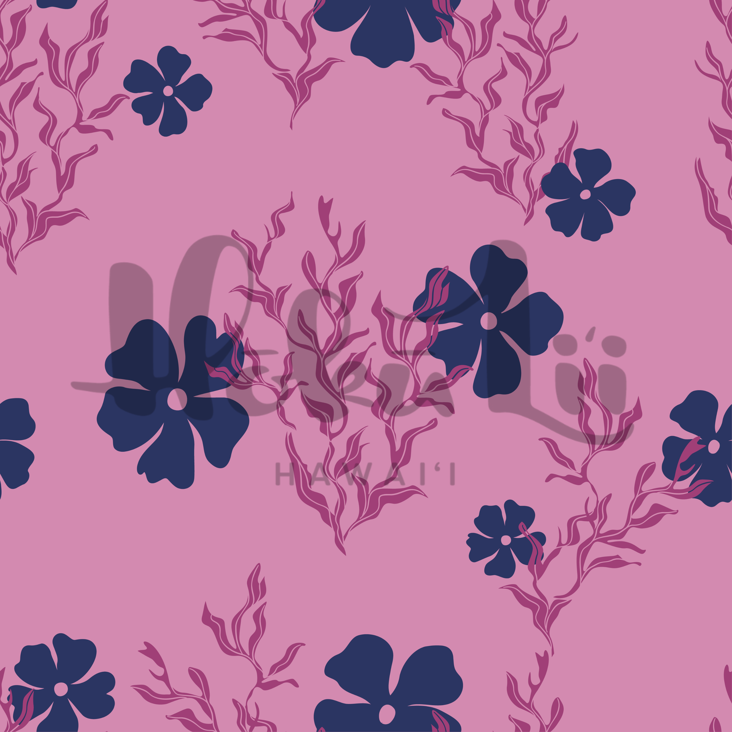 Surf Florals and Seaweed (3 color ways) | Exclusive Seamless Pattern | One-of-a-Kind Surface Pattern