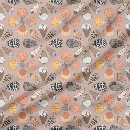 Sunrise and Cone Shells (3 Colorways) | Exclusive Seamless Pattern | One-of-a-Kind Surface Pattern