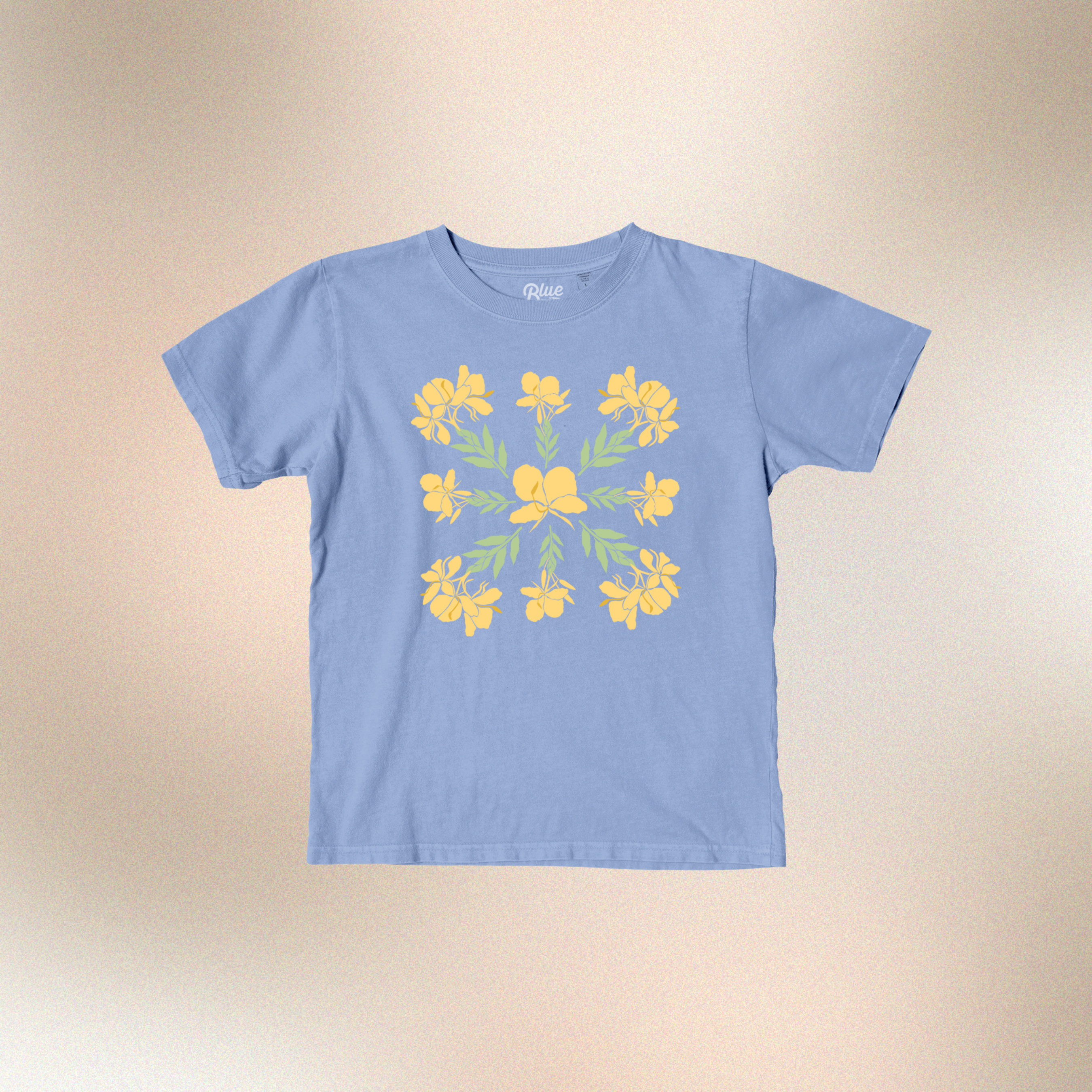 KEIKI TEE - YELLOW GINGER - SKY BLUE