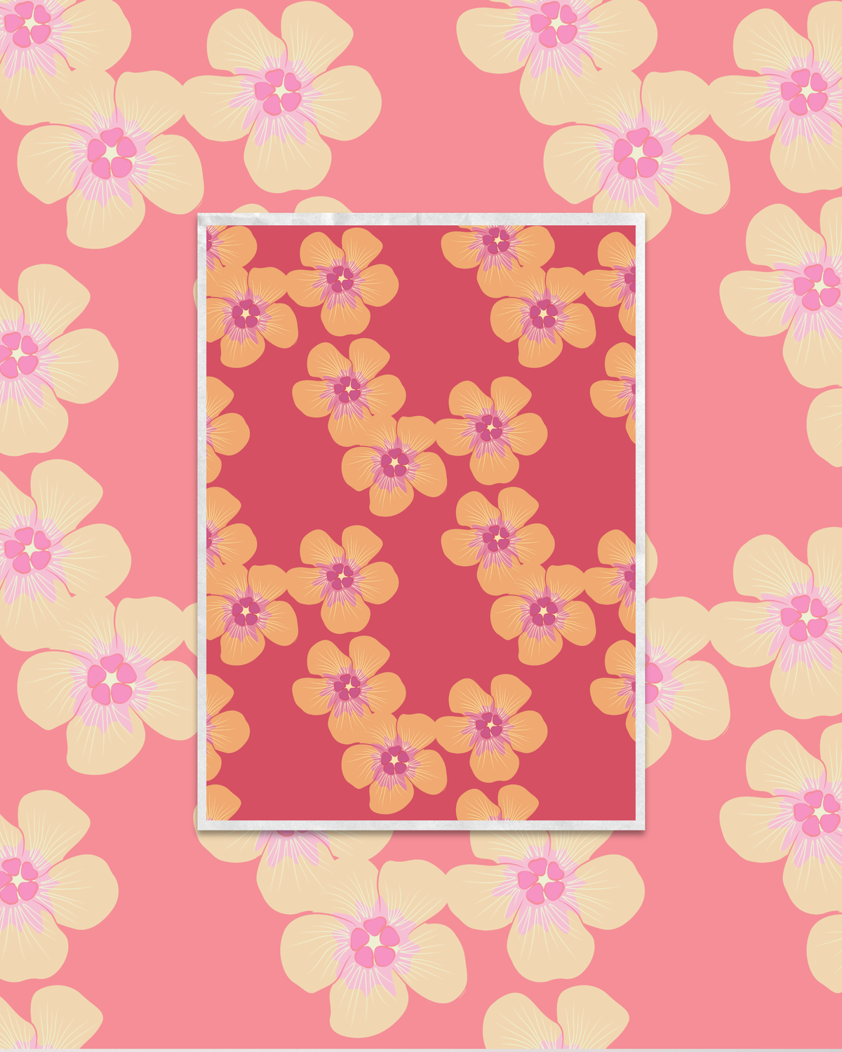 Hau Flowers (3 color ways) | Exclusive Seamless Pattern | One-of-a-Kind Surface Pattern