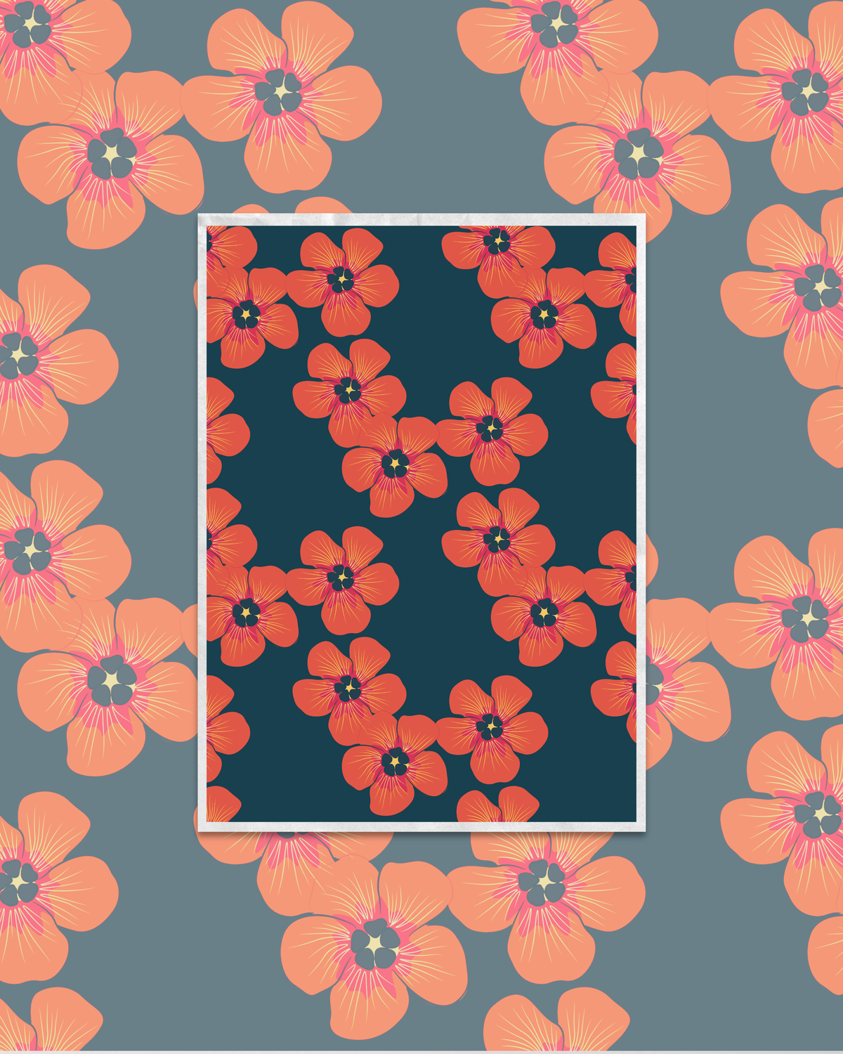 Hau Flowers (3 color ways) | Exclusive Seamless Pattern | One-of-a-Kind Surface Pattern