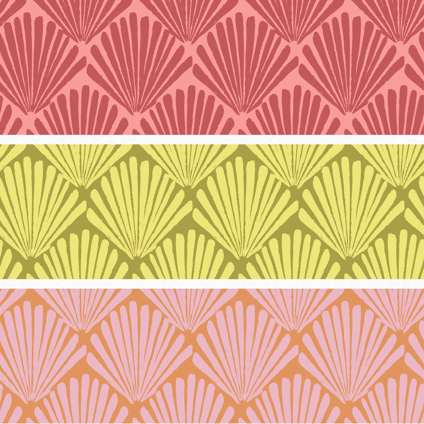 Mermaid Shells (3 color ways) | Exclusive Seamless Pattern | One-of-a-Kind Surface Pattern