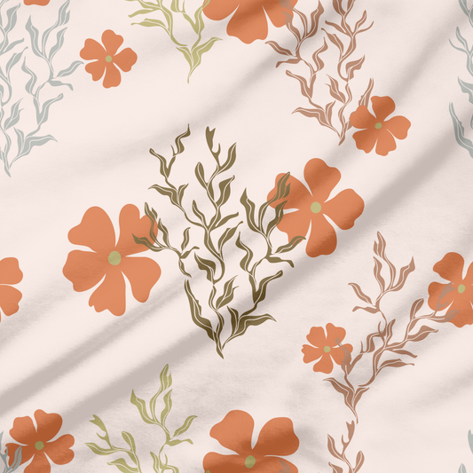 Surf Florals and Seaweed (2 color ways) | Exclusive Seamless Pattern | One-of-a-Kind Surface Pattern